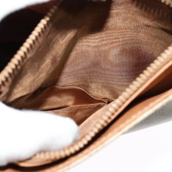 CELINE Macadam Canvas Shoulder Bag Beige Gold - Picture 10 of 16